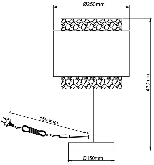 Brilliant - Stolná lampa WATERLILLY 1xE27/60W/230V krémová