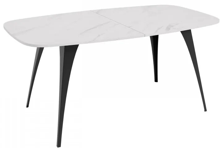 Rozkladací jedálenský stôl Prizino 160, Farba: čierna/dub craft zlatý