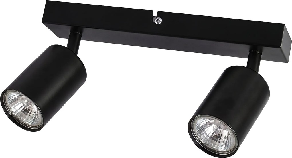 Toolight Toolight, JNH029-2C, stropné bodové svietidlo, 2× GU10, 26 cm, čierna, OSW-56216