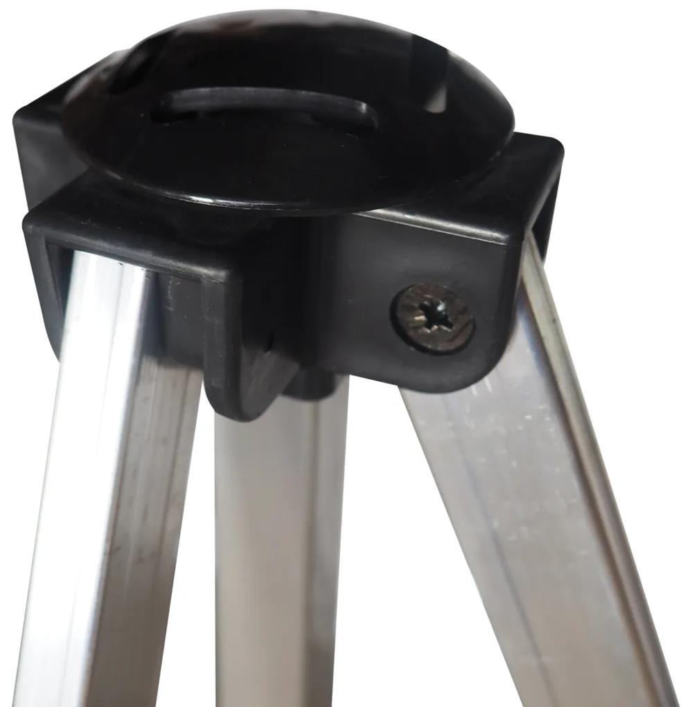 Rýchlorozkladací nožnicový stan 3x6m – hliníkový, Biela, 2 bočné plachty