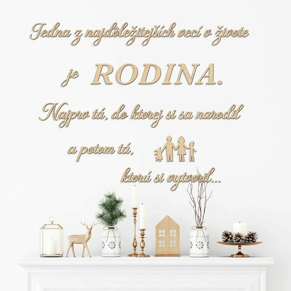 DUBLEZ | Drevený citát na stenu - Dôležitosť rodiny