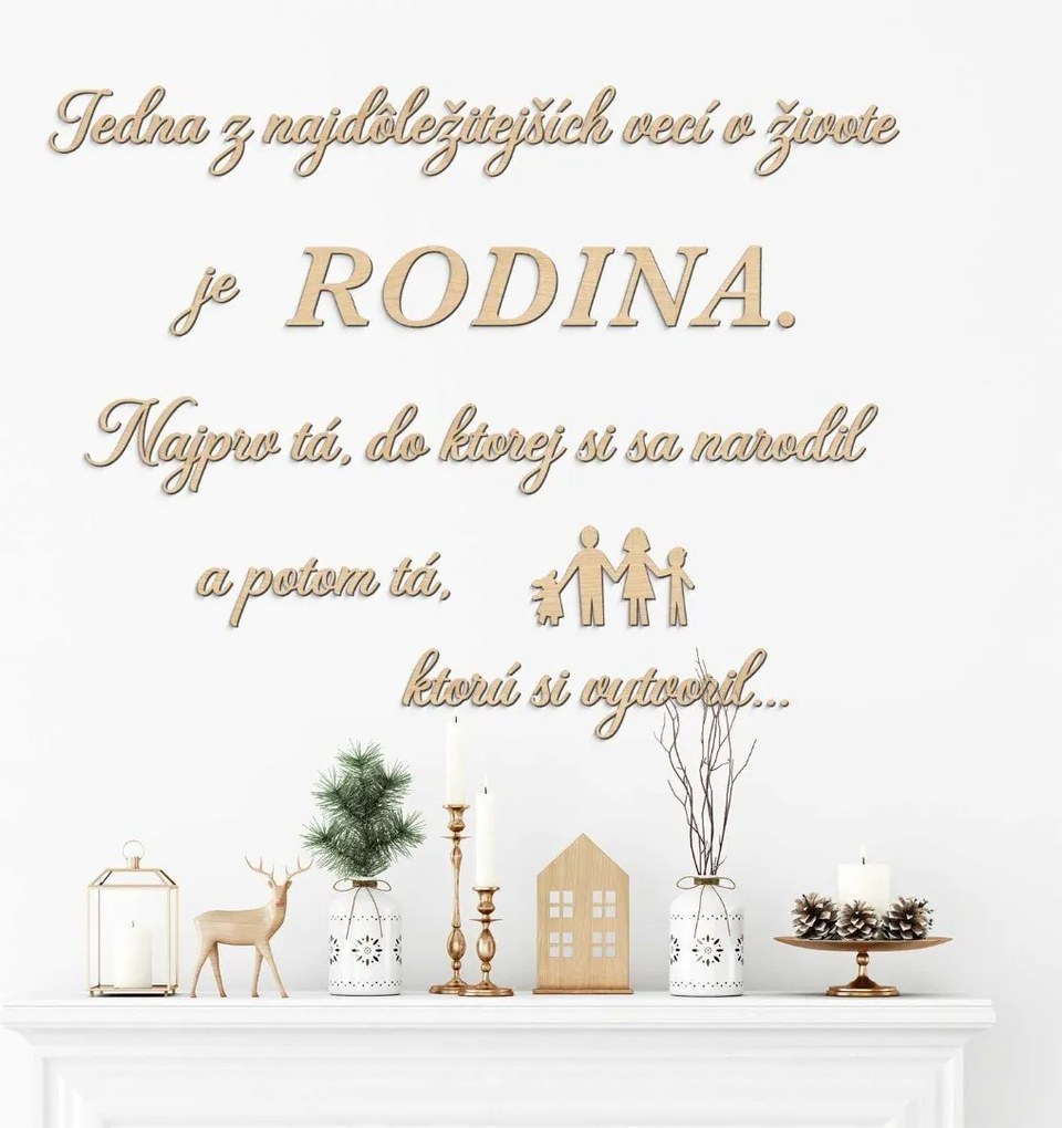 DUBLEZ | Drevený citát na stenu - Dôležitosť rodiny