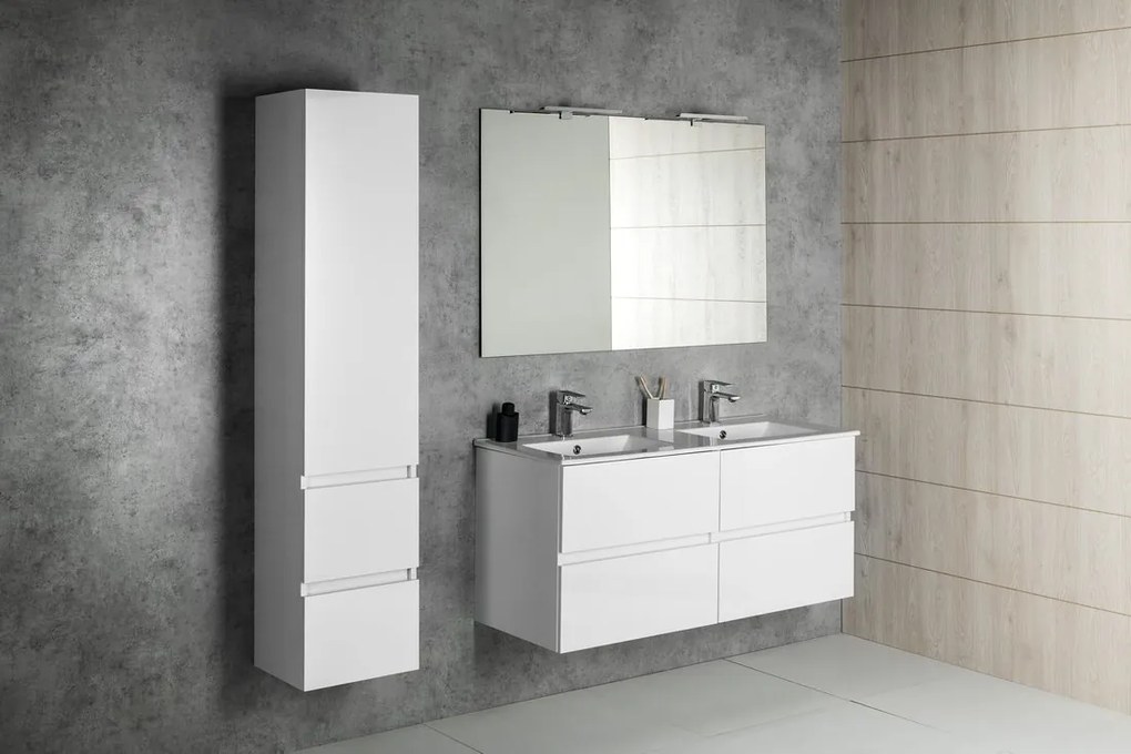 Aqualine Aqualine, PANEDA umývadlová skrinka 55x55x34,2cm, biela, PN255