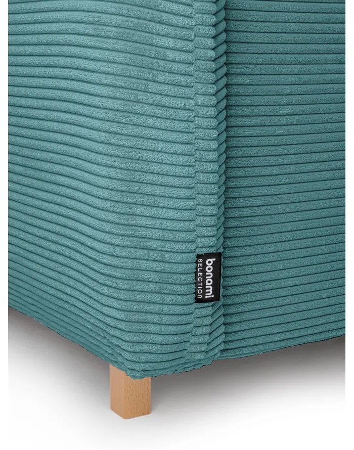 Variabilná tyrkysová menčestrová rozkladacia rohová pohovka Tori – Bonami Selection