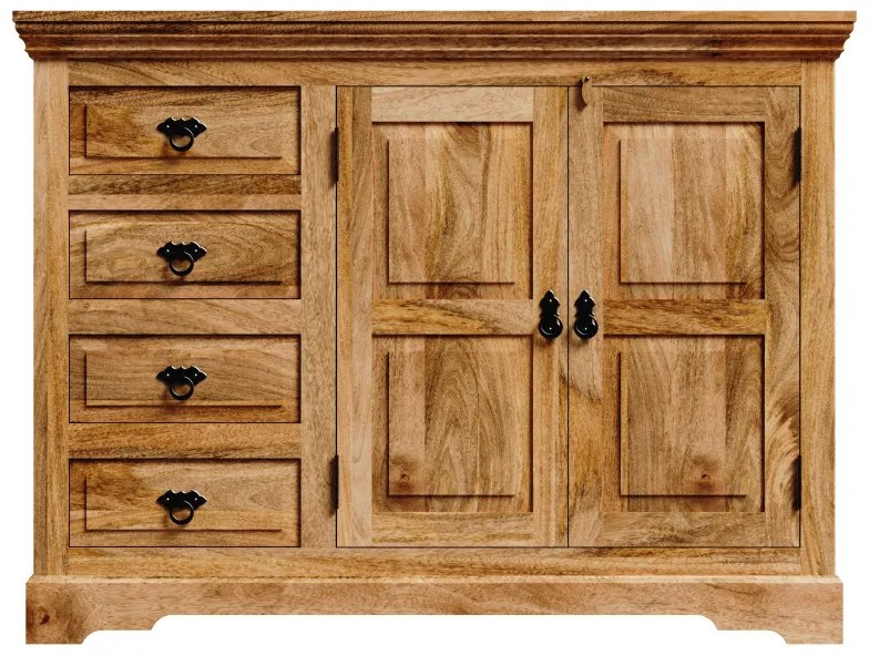Komoda Guru 120x90x45 z mangového dreva Mango natural