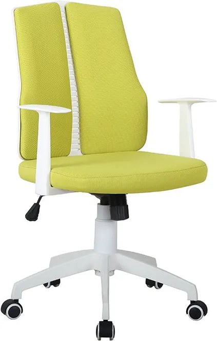 TEMPO KONDELA Delano kancelárska stolička s podrúčkami zelená / biela