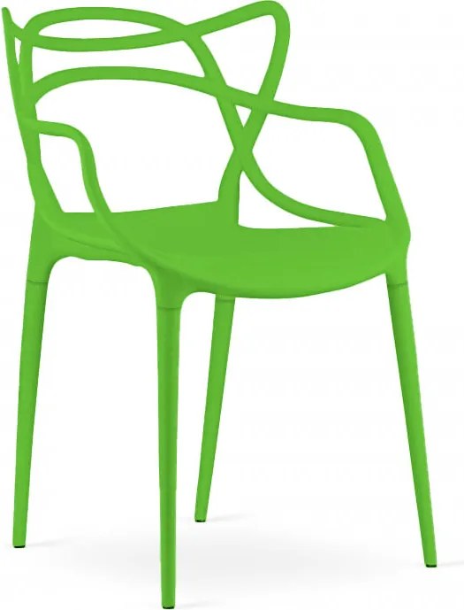 Zelená plastová stolička KATO