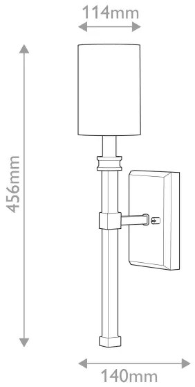 Hinkley HK-MOORE-WB1-HB - Nástenné svietidlo MOORE 1xE14/40W/230V zlaté