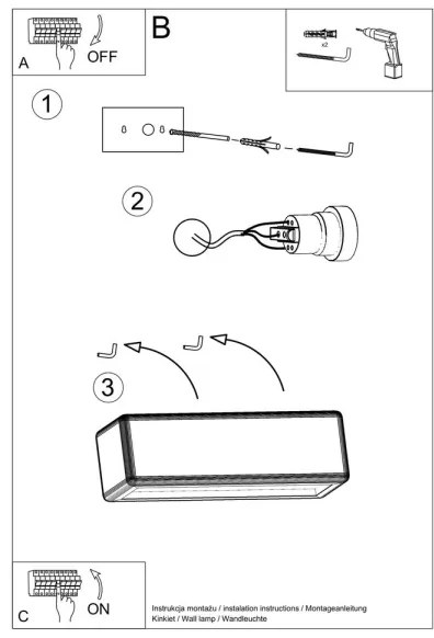 Nástenné svietidlo SUBANI 1xE27/60W/230V