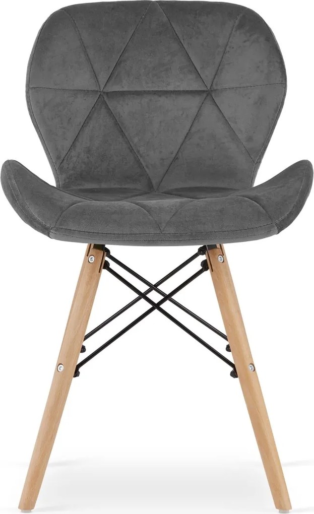 Sivá stolička LAGO VELVET