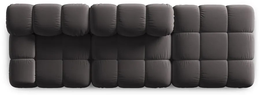 Tmavosivá zamatová pohovka 282 cm Bellis – Micadoni Home