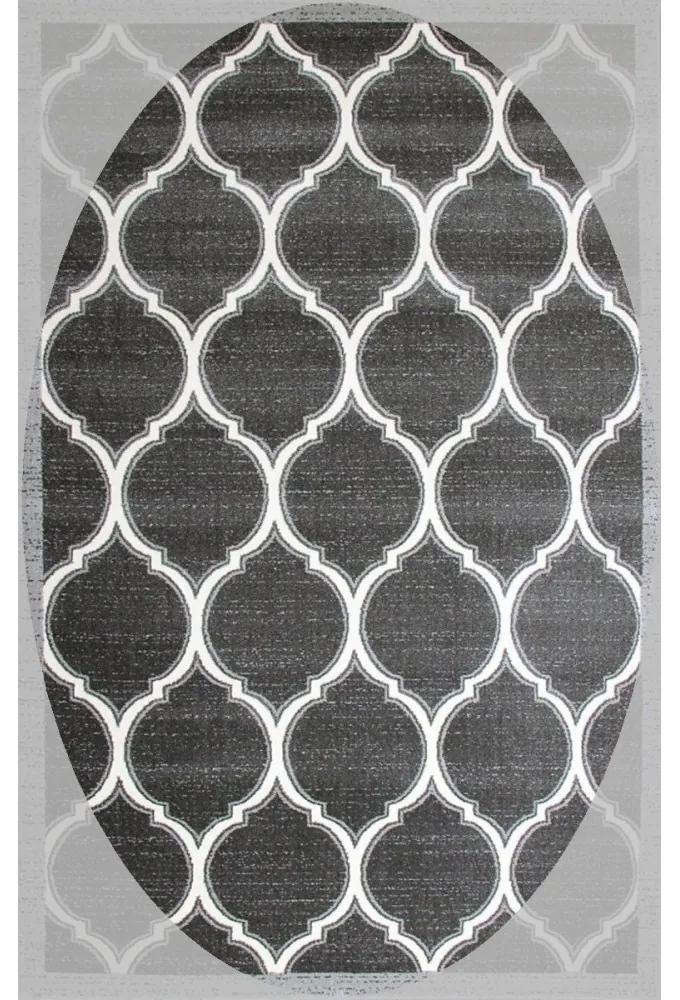 Kusový koberec Mirabelo šedý ovál, Velikosti 133x190cm