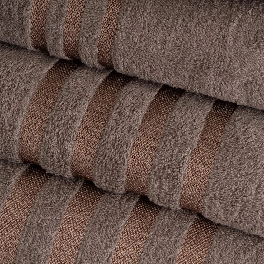 Hnedá froté bavlnená osuška 100x150 cm Simple – Casa Selección