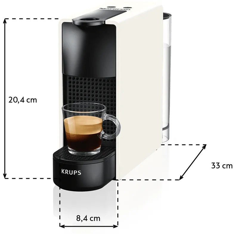 Kapsulový kávovar Krups Nespresso Essenza Mini XN110110 biely (použité)