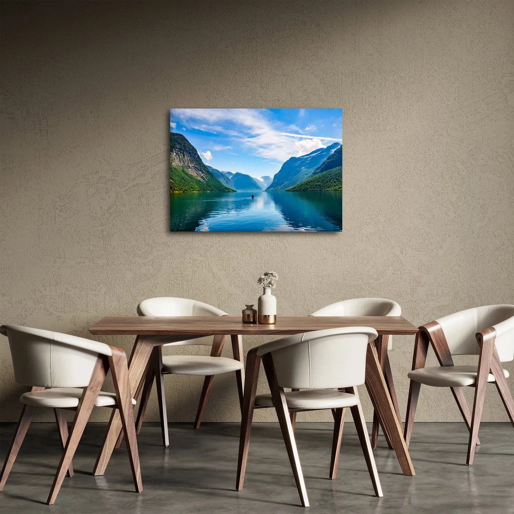 Obraz - Jazero Lovatnet (70x50 cm)
