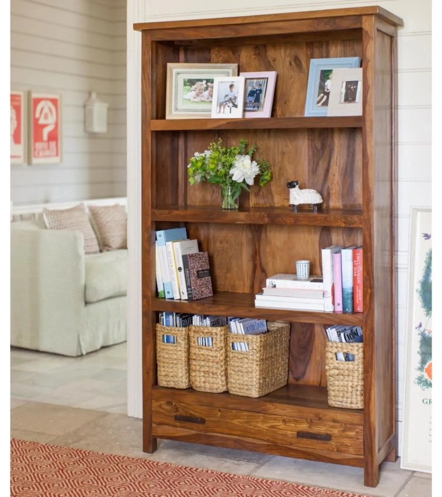 furniture-nabytek.cz - Luxusná knižnica 90x35x180 z masívu palisander