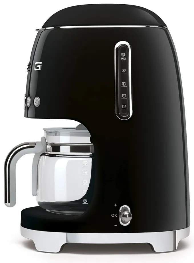 Čierny kávovar na filtrovanú kávu 50's Retro Style - SMEG