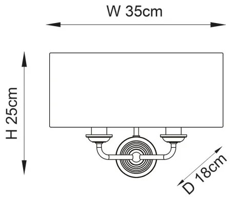 Endon 98937 - Nástenné svietidlo HIGHCLERE 2xE14/40W/230V biela/mosadz