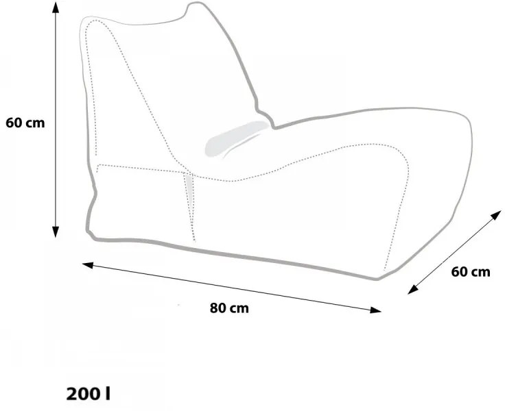 EF5002 Ecopuf Sedací vak Ecopuf - FLAVIO Velvet - Menčester SZ03