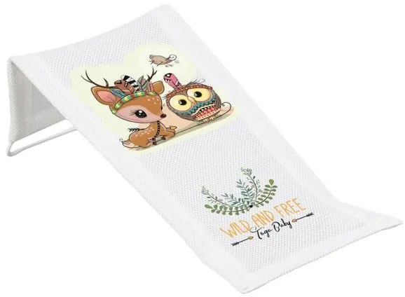 TEGA Látkové lehátko na kúpanie Wild & Free jelen biela