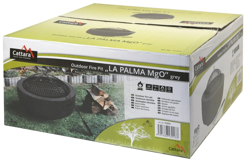 Cattara Ohniště LA PALMA šedé MgO 13013