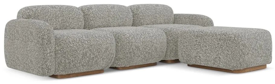 Sivá modulárna rohová pohovka (variabilná) Ailani – Makamii