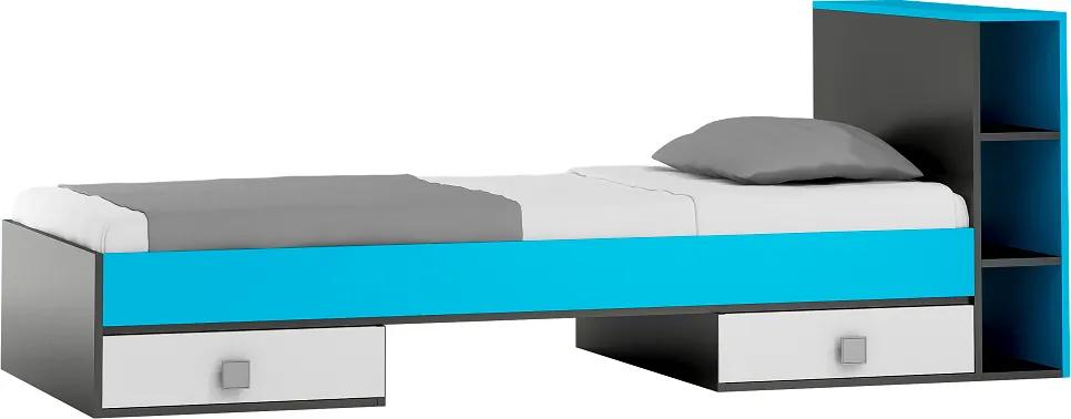 MAXMAX Detská posteľ so zásuvkami - BLUE TYP B 200x90 cm