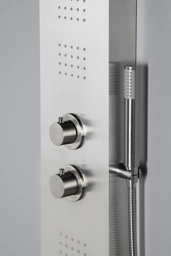 Sapho Sapho, PRESTIGE sprchový panel s termostat. batériou 200x1400 mm, nerez, WN337
