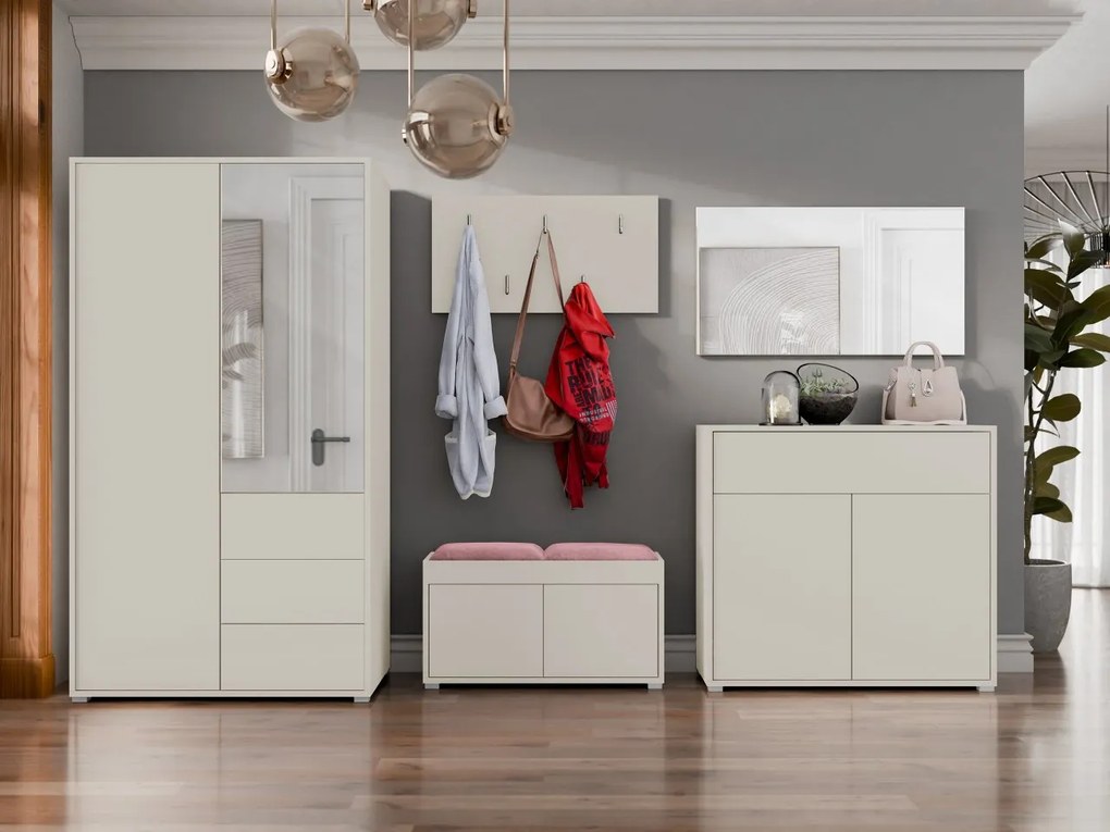 Predsieňová zostava Alekto V, Farby: dub cremona, Farba čalúnenia:: Manila 16