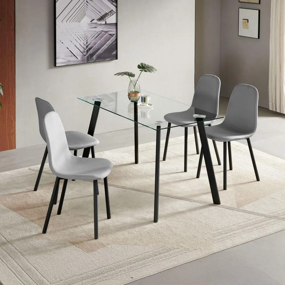 Jedálenský set 4x stolička + stôl Catini LINEA