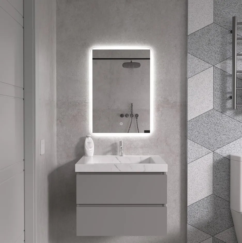 Erga Ava, LED zrkadlo 50x70cm, 1840 lm, 6500K, predné/zadné osvetlenie, ERG-V01-120-5070-00