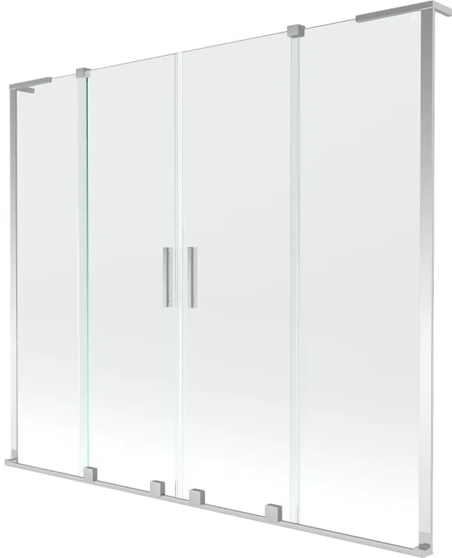 Mexen Velar L Duo, 2-krídlová posuvná vaňová zástena 170 x 150 cm, 8mm číre sklo, chrómová, 896-170-003-02-01