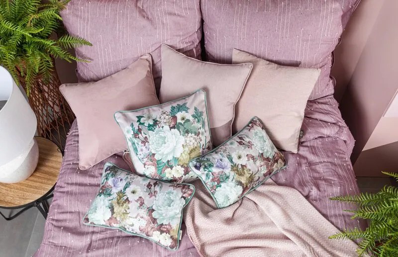 EUROFIRANY Bavlnená posteľná súprava s ozdobným prešívaním 160 cm x 200 cm viacfarebná 85% bavlna 15% polyester