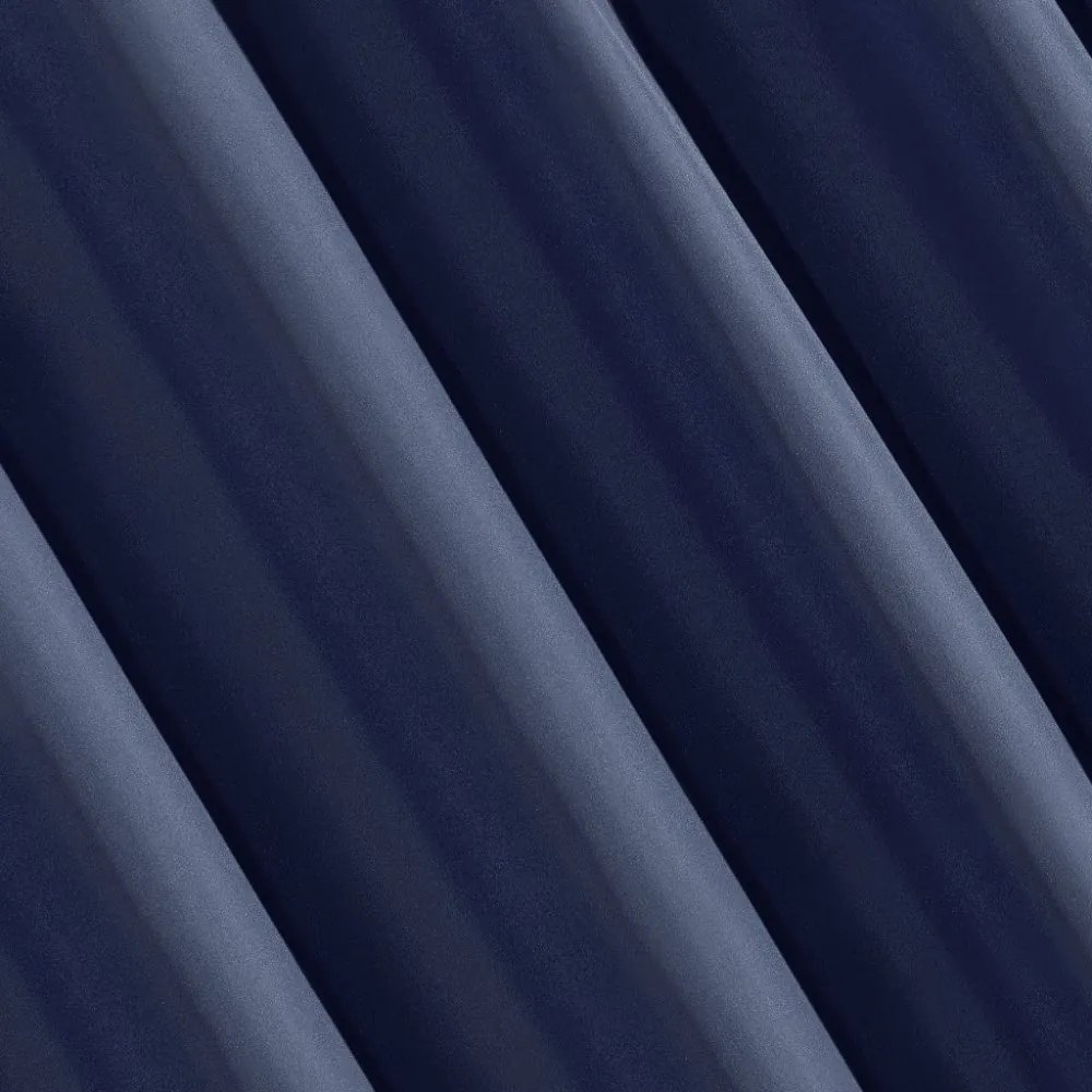 Ozdobný jednofarebný záves modrej farby 140 x 250 cm