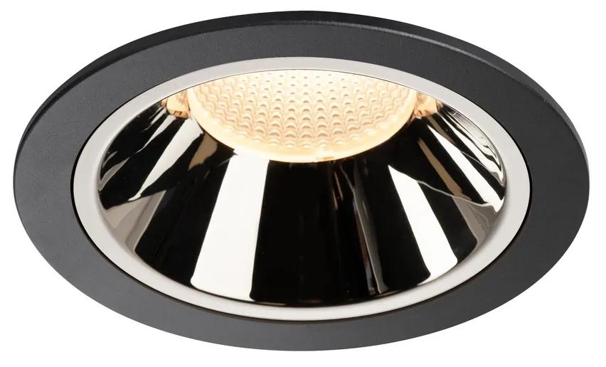 Stropné svietidlo SLV NUMINOS® DL XL vnitřní LED zápustné stropné svietidlo čierna/chrom 3000 K 55° 1004017