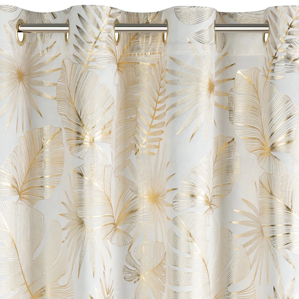 ZATEMŇOVACÍ ZÁVES NA KRÚŽKOCH ZARIA 140X250 CM LISTY