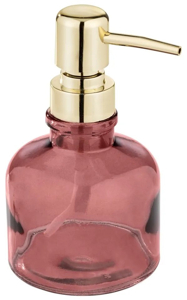 Tmavoružový sklenený dávkovač mydla 200 ml Atessa – Wenko