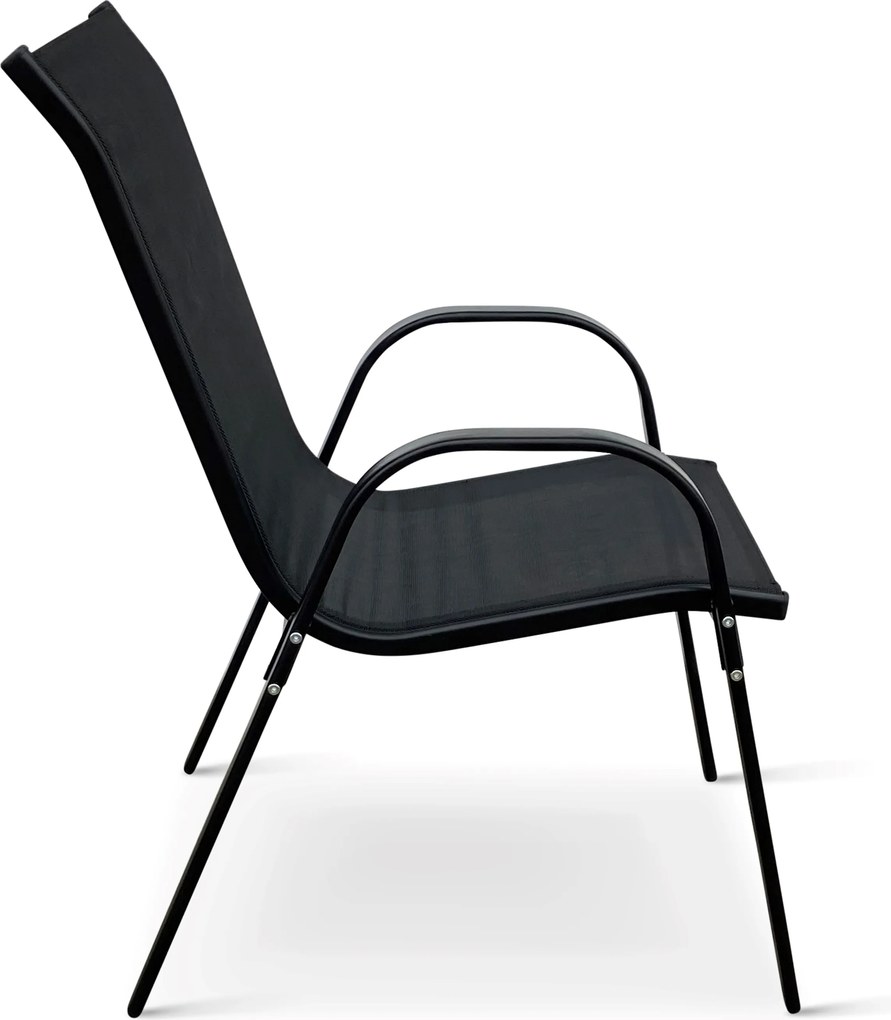 Noela Záhradný jedálenský set Capri 80cm + 4x kovová stolička Ramada