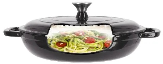 Silvercrest® Liatinová servírovacia panvica, Ø 30 cm (čierna) (100393085)