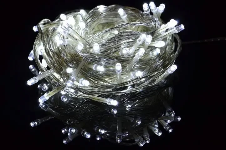 Nexos 1001 Vianočné LED osvetlenie 9 m - studené biele, 100 diód
