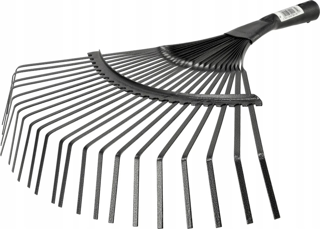 CROWNMAN KOVOVÉ vejárové hrable na lístie a trávu, 51 cm, 22 zubov