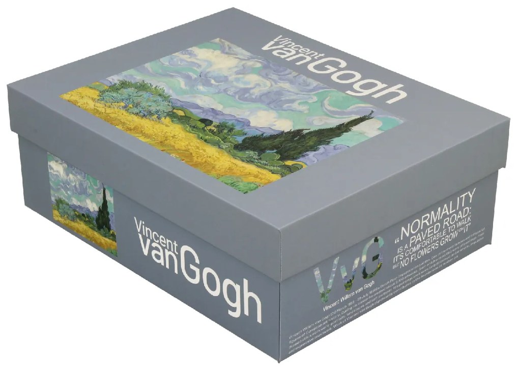 Porcelánová šálka s podšálkou Van Gogh Wheat Field 90 ml sada 2ks
