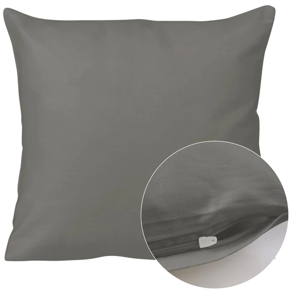 SATÉNOVÁ OBLIEČKA NA VANKÚŠ 037 40X40 CM SIVÁ