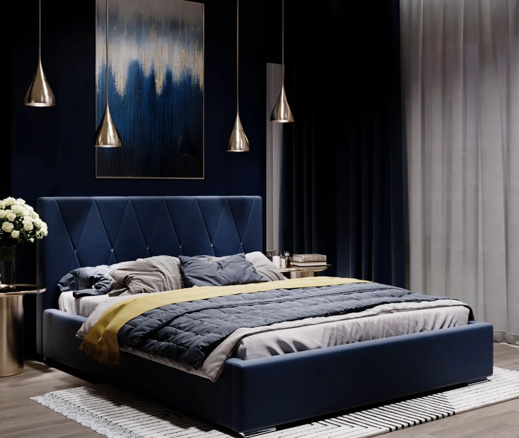 PROXIMA.store - Luxusná čalúnená posteľ NEVA ROZMER: Pre matrac 160 x 200 cm