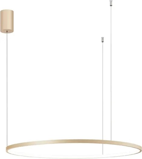 Ondaluce - LED stmievateľný luster na lane SOEL LED/38W/230V pr. 80 cm zlatý