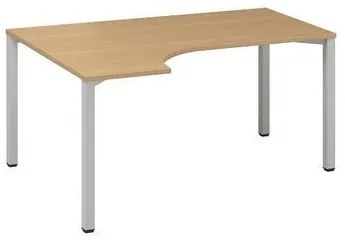 Ergo kancelársky stôl Alfa 200, 180 x 120 x 74,2 cm, ľavé vyhotovenie, dezén buk, RAL9022