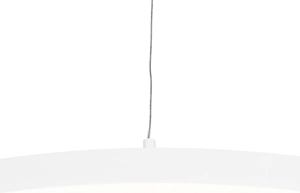 Dizajnové závesné svietidlo biele 60 cm vrátane LED 3-stupňového stmievača - Anello