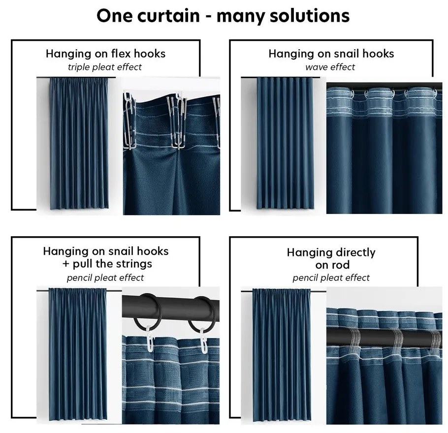 Modrý zamatový dimout záves 400x270 cm Velto – Filumi