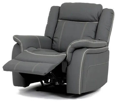 Autronic BONTEC Polohovacie kreslo, elektrické zabudované ovládanie, šedá, ekokoža, TV-4119 GREY Farba: Béžová