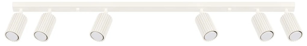 Bodové svietidlo Karbon, 6x béžové kovové tienidlo, (možnosť polohovania)